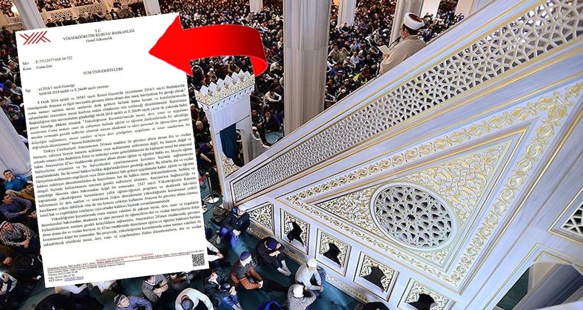 YÖK’ten Üniversitelere: Cuma Namazına Göre Ders Saatleri Düzenlensin