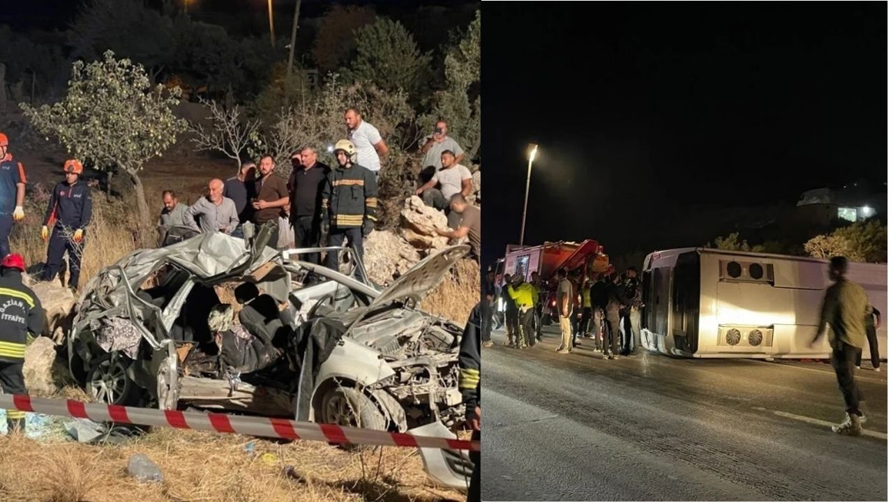 Gaziantep’te Otobüs Ve Otomobil Çarpıştı: 7 Ölü