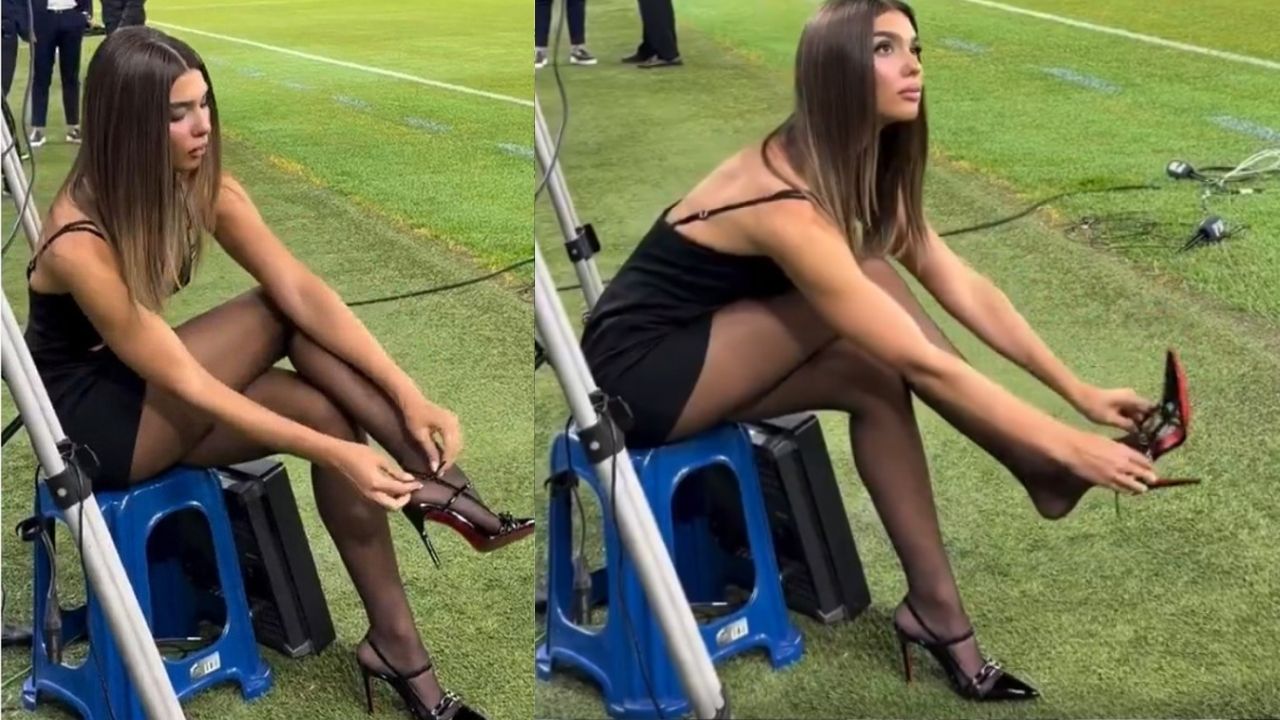 Arnavut Spikerin Maç Öncesi Hazırlığı Sosyal Medyada Gündem Oldu