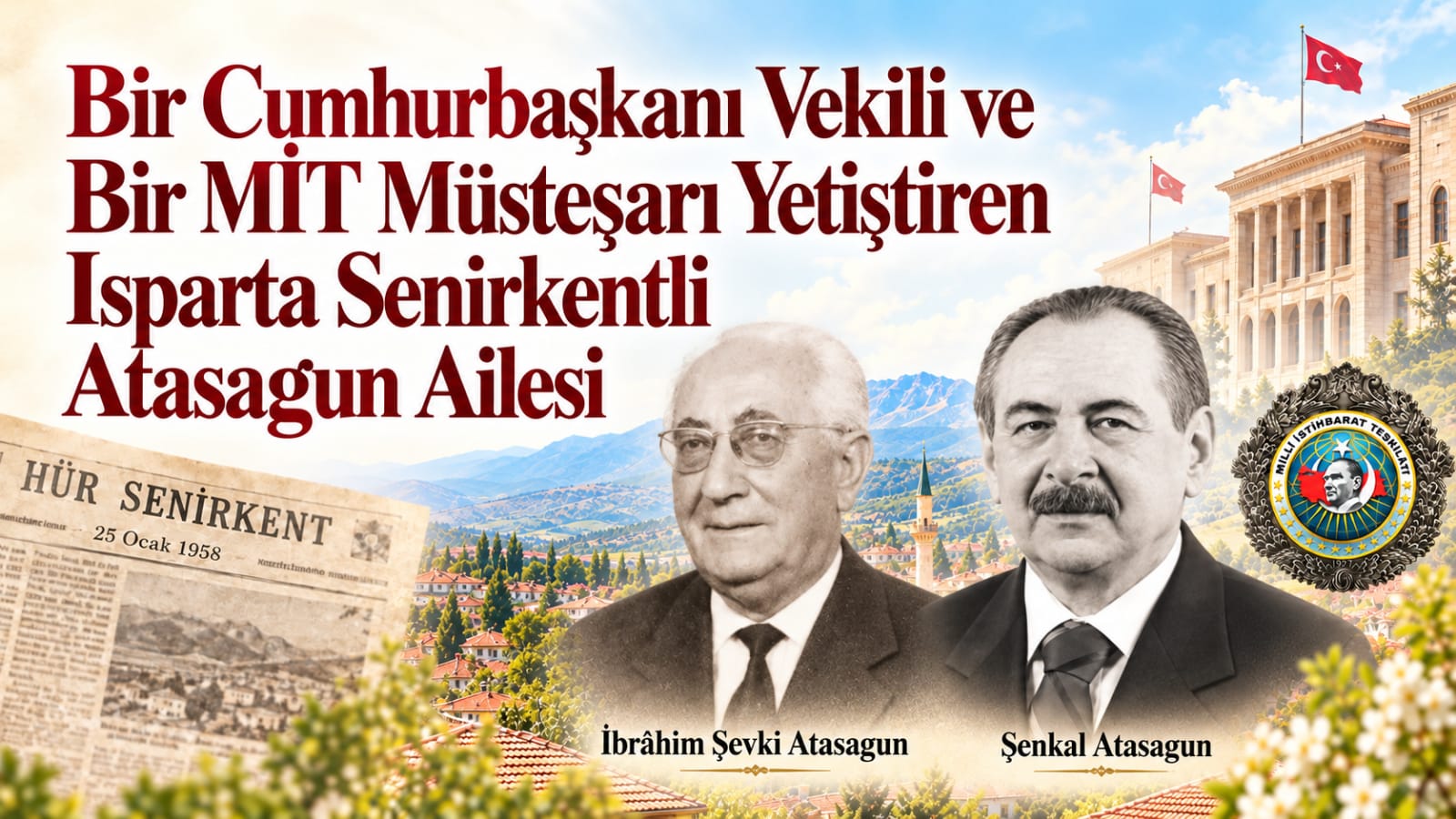 Bir Cumhurbaşkanı Vekili ve Bir MİT Müsteşarı Yetiştiren Isparta Senirkentli Atasagun Ailesi!