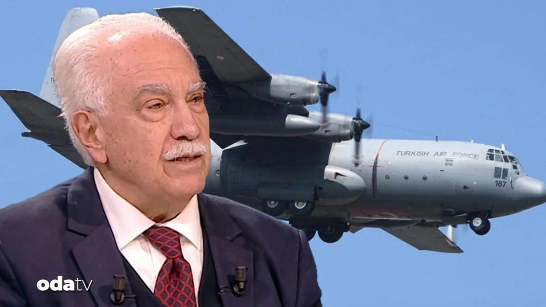Vatan Partisi Genel Başkanı Doğu Perinçek ve Türk Hava Kuvvetlerine ait C-130