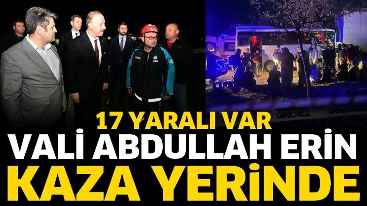 Isparta’da tarım işçilerini taşıyan midibüs kaza yaptı: 17 yaralı